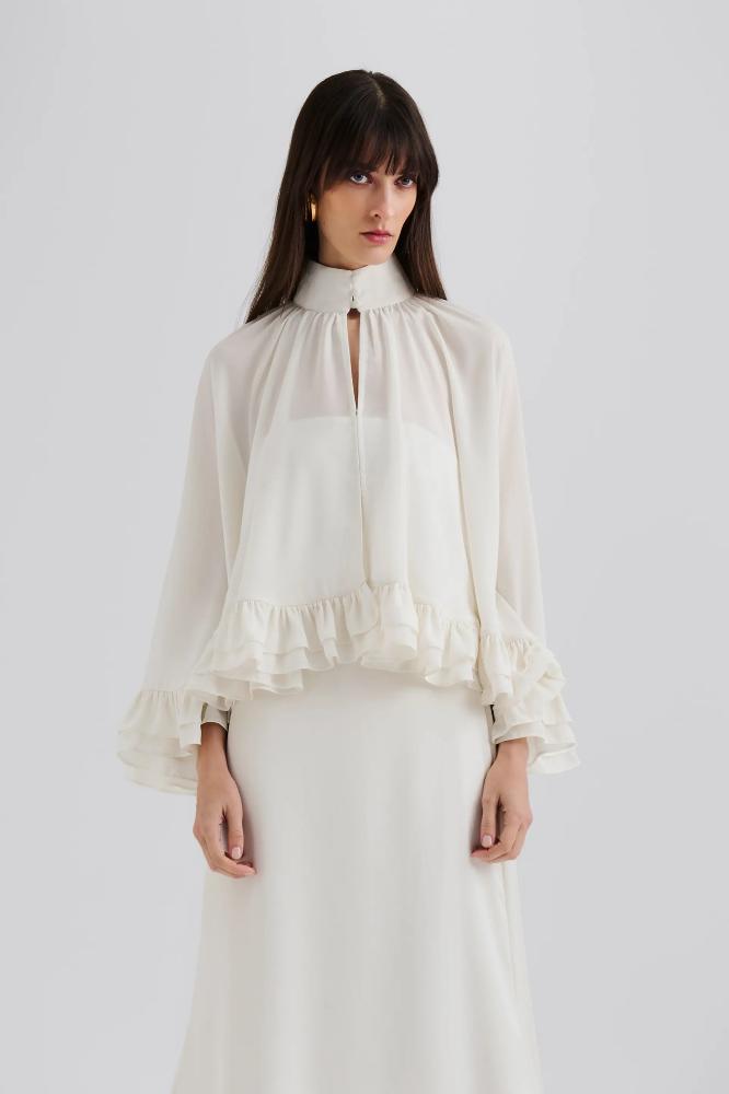 Mariage civil By Malina : Modele Blouse cape Esti 