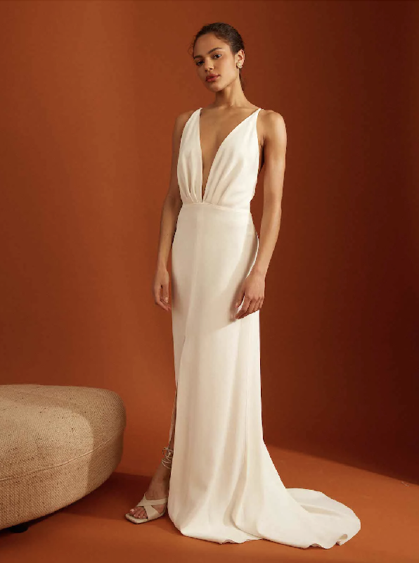 Robes de mariée Uni Paris : Modele Robe Calvi Longue 