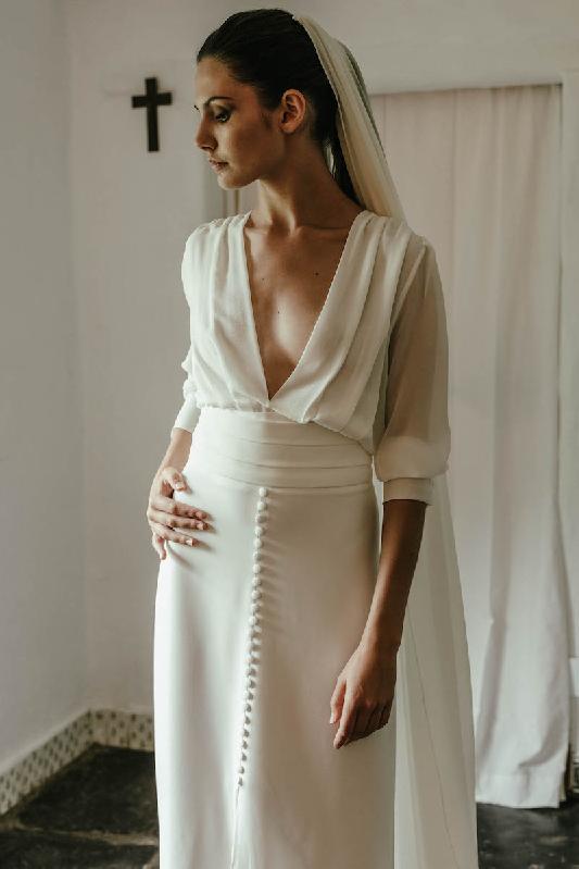 Robes de mariée Victoire Vermeulen : Modele Top et Jupe Paulette