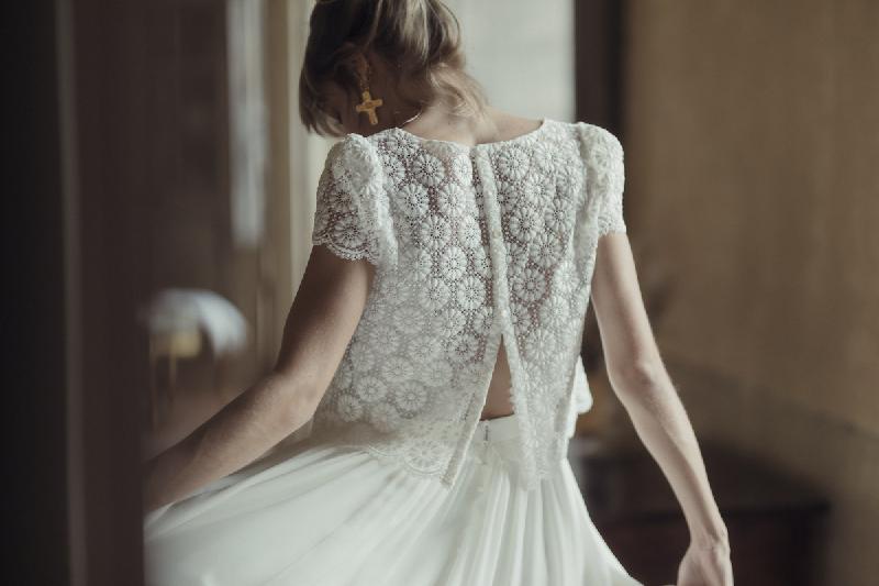 Robes de mariée Laure de Sagazan  : Modele Top Ventura 