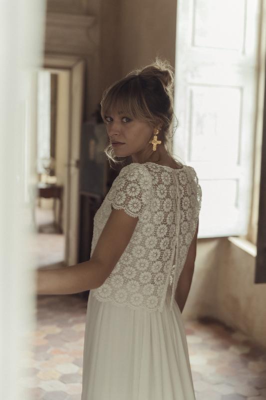 Robes de mariée Laure de Sagazan  : Modele Top Ventura 